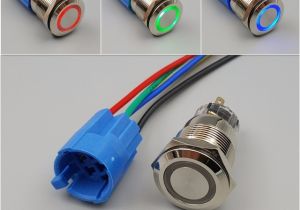5 Pin Momentary Switch Wiring Diagram 19mm Waterproof Metal Momentary 12v Led 5pin Car Push button Switch
