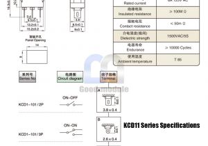 5 Terminal Rocker Switch Wiring Diagram Details Zu Kcd11 Rocker Switch Ac 3a 250v 6a 125v 2 3pin On Off Terminals button Switch