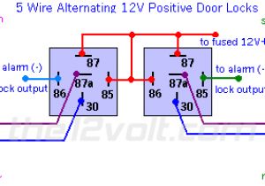 5 Wire Door Lock Diagram Door Locks 5 Wire Alternating 12 Volts Positive Type C