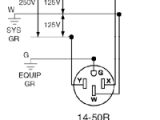 50a 250v Plug Wiring Diagram 279 50 Amp Flush Mtg Receptacle In Black Leviton