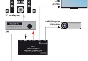 7.1 Surround sound Wiring Diagram Hdmi Splitter Mit Scaler Audio Extractor Feintech
