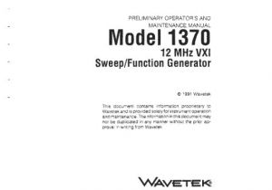 791 bypass Module Wiring Diagram Wavetek 1370 Manual