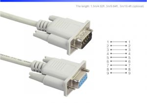 9 Pin Serial to Usb Wiring Diagram Us 1 96 23 Off 1 5m 3m 5m Serial Rs232 9 Pin Male to Female Db9 9 Pin Audio Extension Converter Cable Cord Wire Line for Computer Monitor Vga