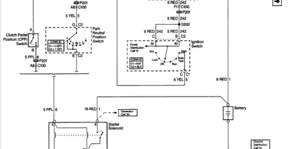 98 Chevy Cavalier Starter Wiring Diagram 98 Chevy Cavalier Will Only Start when Jumping the