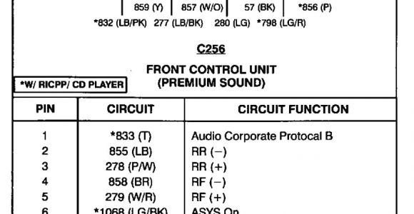99 ford Explorer Radio Wiring Diagram ford Radio Wiring Schematic Wiring Diagram Name