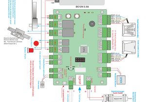 Access Control Card Reader Wiring Diagram Two Doors Access Control Board Tcp Network Type Fcard