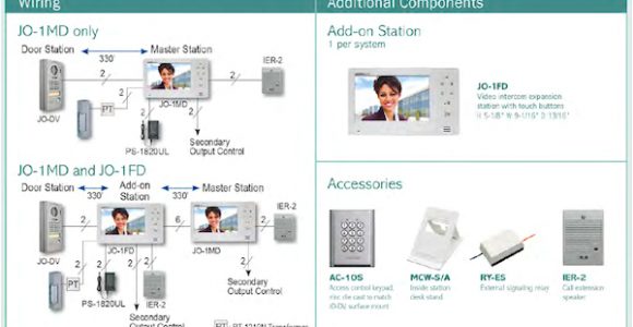 AiPhone Jo Series Wiring Diagram AiPhone Jos 1v Video Door Entry Inter System Line