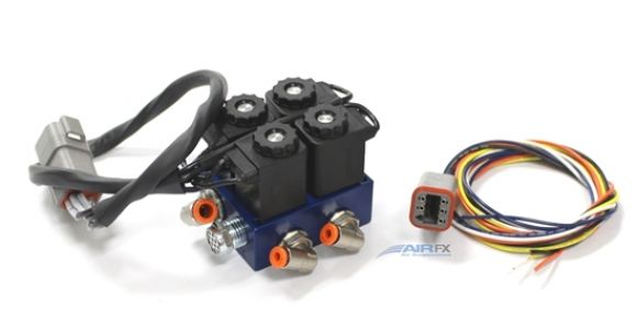 Air Ride Valve Wiring Diagram Airfx Air Suspensions Q Pak Quad Valve Manifold