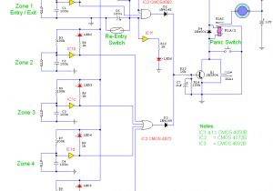 Alarm Panic button Wiring Diagram Alarm Security Circuit Diagrams and Schematic