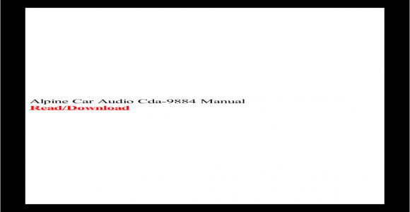 Alpine Cda 9857 Wiring Diagram Alpine Car Audio Cda 9884 Manual Receiver Adapter for Bose sounddock