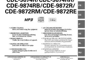 Alpine Cde 9843 Wiring Diagram Cde 9872 Alpine Manual