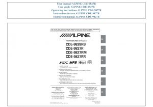 Alpine Cde 9843 Wiring Diagram Operating Instructions Alpine Cde 9827r Manualzz Com