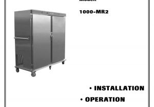 Alto Shaam 1000 Th I Wiring Diagram Alto Shaam Refrigerator 1000 Mr2 User Manual Manualzz Com