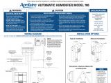 Aprilaire 700 Humidifier Wiring Diagram Aprilaire 700a Specifications Manualzz