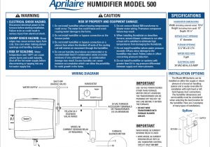 Aprilaire Humidifier Wiring Diagram Aprilaire 500 Specifications Manualzz Com