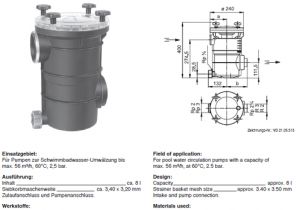 Aquamatic Pool Cover Wiring Diagram Kunststoff Filtergehause Komplett Zulaufanschluss Rp 3