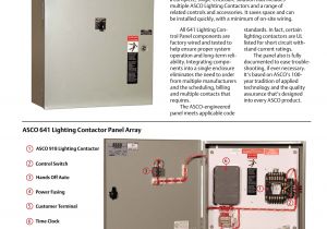 Asco Accessory 47 Wiring Diagram Emerson asco 641 Lighting Control Panel Brochures and Data Sheets