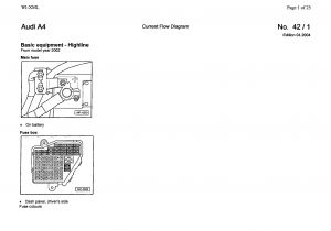 Audi A4 1.8 T Engine Wiring Harness Diagram Audi A4 Current Flow Diagram No 42 1 Capav A4 B6