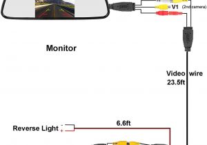 Backup Camera Wiring Diagram Look Right Leekooluu Reverse Rear View Camera and Mirror Monitor Amazon Co Uk