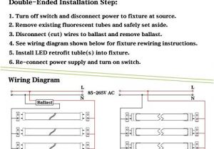 Ballast bypass Led Wiring Diagram T8 4ft Led Tube Light 6000k Cool White 28w 2800lm Clear Cover 4 Foot 48 T12 Led Bulbs Replacement for Garage Warehouse Shops Fluorescent Fixture