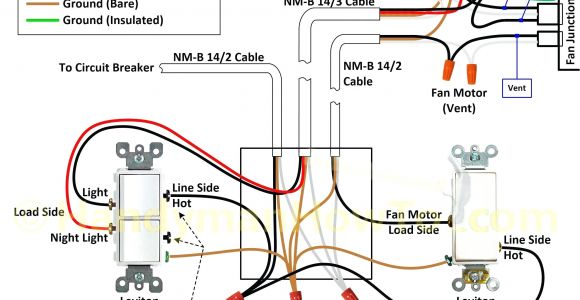 Bathroom Extractor Fan Wiring Diagram How to Wire A Bath Fan with Light and Nightlight Wiring Diagram Blog
