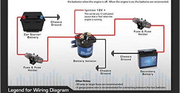 Battery isolator Relay Wiring Diagram Amazon Com Nvx 500 Amp Mobile Audio Relay Battery isolator Bir500