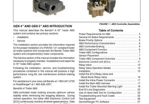 Bendix Trailer Abs Wiring Diagram Bendixa A 18tm Trailer Abs Gen 4tm and Gen 5tm Abs Anti Lock