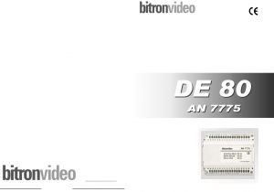 Bitron Intercom Wiring Diagram Pagine Continue 175555 11 An7775