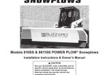 Blizzard Power Plow Wiring Diagram Om Ii Skid Steer Power Plow Snowplow Models 810ss 8611ss