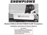 Blizzard Power Plow Wiring Diagram Om Ii Skid Steer Power Plow Snowplow Models 810ss 8611ss