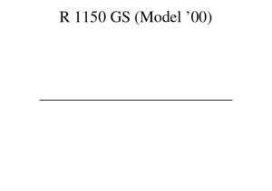 Bmw R1150gs Wiring Diagram R 1150 Gs Model 00