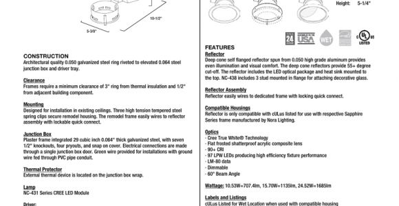 Bodine Bsl17c C2 Wiring Diagram Sapphire Series 4 Led High Lumen Downlight