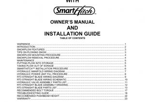 Boss Snow Plow 13 Pin Wiring Diagram Rt3 Straight Blade W Smarthitch Owner S and Installation