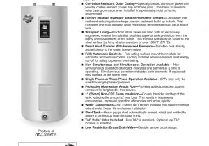 Bradford White Electric Water Heater Wiring Diagram Bradford White Upright Od Series Energy Saver