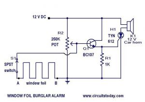 Burglar Alarm Wiring Diagram Simple Alarm Residential 5 Sectors Circuit Diagram Electronic