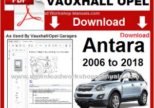Car Service Repair Manuals and Wiring Diagrams Vauxhall Opel Antara Pdf Service Repair Manual Wiring