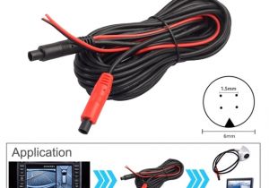 Car Tft Lcd Monitor Wiring Diagram 6m 4pin Car Reverse Rear View Parking Camera Video Extension Cable