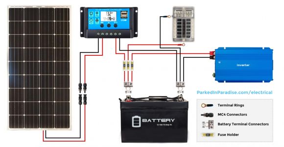 Caravan solar System Wiring Diagram solar Panel Calculator and Diy Wiring Diagrams for Rv and Campers
