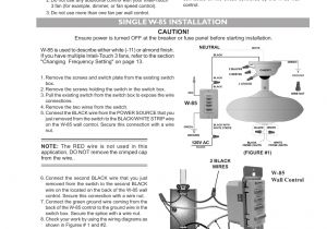 Casablanca W 32 Wiring Diagram Installing the W 85 Wall Control Single W 85 Installation Casablanca W 32 Wiring Diagram Installing the W 85 Wall Control Single W 85 Installation