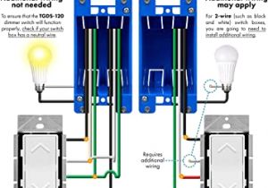 Caseta 3 Way Wiring Diagram topgreener Dimmer Switch 150w Dimmable Led Cfl 600w Incandescent and Halogen Neutral Wire Required 3 Way Switch Electrical 120vac Tgds 120