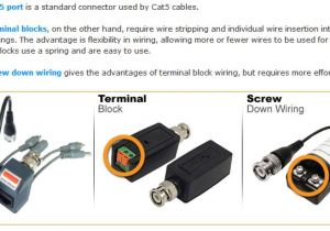 Cat5 Cctv Wiring Diagram Use Of Video Balun and Cat5 Cable for Cctv Cameras Electronics In