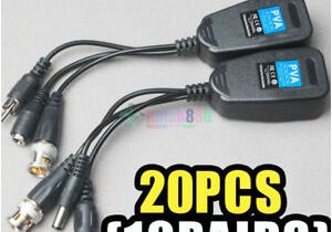 Cat5 Video Balun Wiring Diagram 20 Pcs Km40 Pva Video Balun Power Video Data Cctv Ptz Utp Bnc to Cat5 Video Balun Wiring Diagram 20 Pcs Km40 Pva Video Balun Power Video Data Cctv Ptz Utp Bnc to