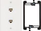 Cat5 Wall Plate Wiring Diagram Buyer S Point 2 Port Cat6 Wall Plate Female Female White with Single Gang Low Voltage Mounting Bracket Device 2 Port Cat5 Wall Plate Wiring Diagram Buyer S Point 2 Port Cat6 Wall Plate Female Female White with Single Gang Low Voltage Mounting Bracket Device 2 Port