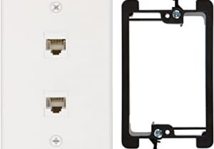 Cat5 Wall Plate Wiring Diagram Buyer S Point 2 Port Cat6 Wall Plate Female Female White with Single Gang Low Voltage Mounting Bracket Device 2 Port