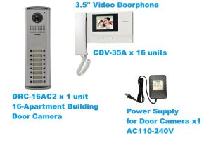 Commax Cdv 35a Wiring Diagram Commax Video Door Intercom Set 16 Apartment Building with 3 5 Video