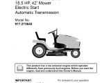 Craftsman Lawn Mower Model 917 Wiring Diagram Craftsman 917273640 User Manual Lawn Tractor Manuals and Guides L0409416 Craftsman Lawn Mower Model 917 Wiring Diagram Craftsman 917273640 User Manual Lawn Tractor Manuals and Guides L0409416