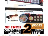 Cree Led Light Bar Wiring Diagram Sunyee 32inch 192w Cree Led Work Light Bar Flood Spot Truck 4wd