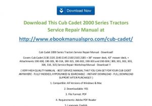 Cub Cadet 2140 Wiring Diagram Cub Cadet 2000 Series Tractors Service Repair Manual 2130 2135 2140 Cub Cadet 2140 Wiring Diagram Cub Cadet 2000 Series Tractors Service Repair Manual 2130 2135 2140