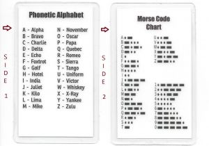 Damega Light Bar Wiring Diagram Morse Code Chart Phonetic Alphabet Pocket Card Military