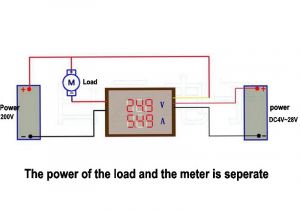 Dc Ammeter Shunt Wiring Diagram 2019 Digital 4 Bit Dc 200v 0 10a Voltmeter Ammeter Panel Red Blue